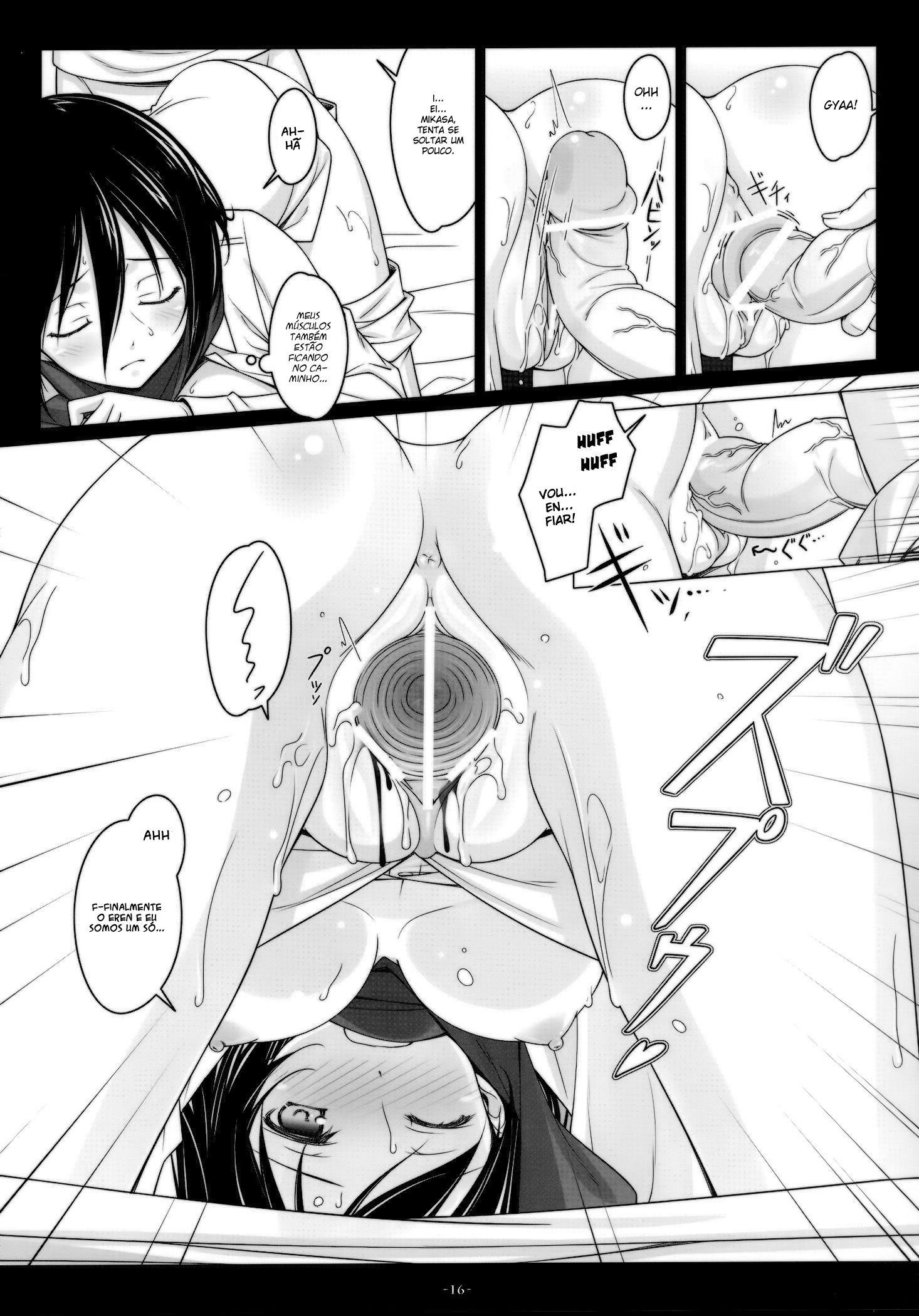 Shingeki no Kyojin Hentai: A emboscada da virgem Mikasa