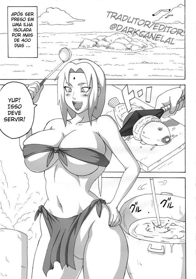 Naruto hentai e Tsunade na ilha