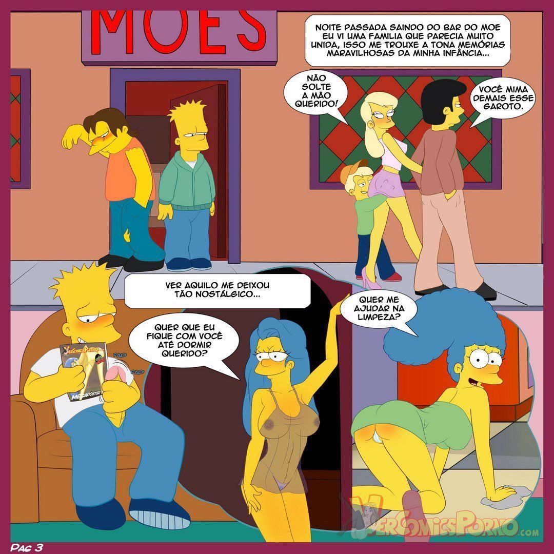 Bart e suas irmãs Simpsons incesto