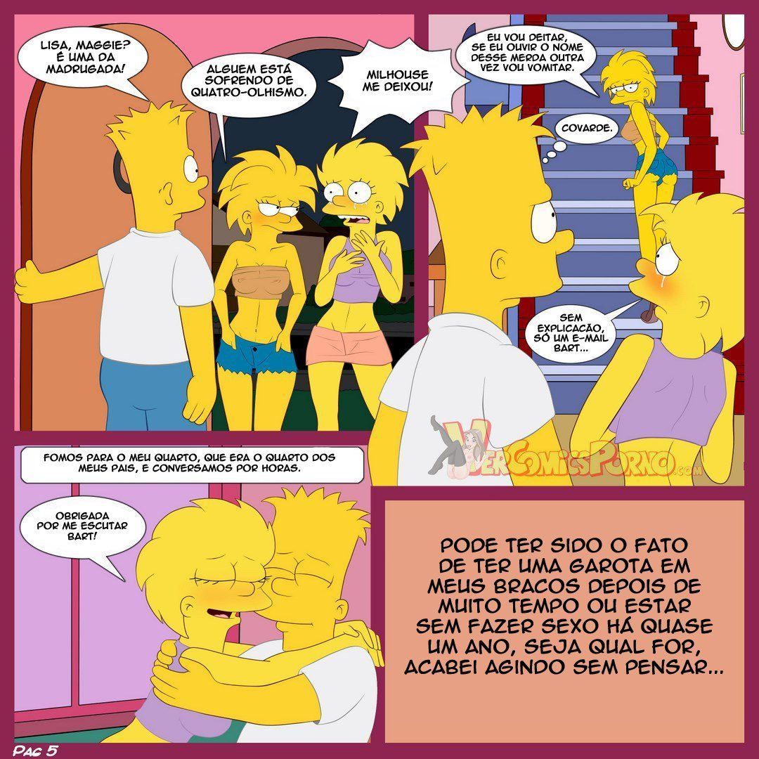 Bart e suas irmãs Simpsons incesto
