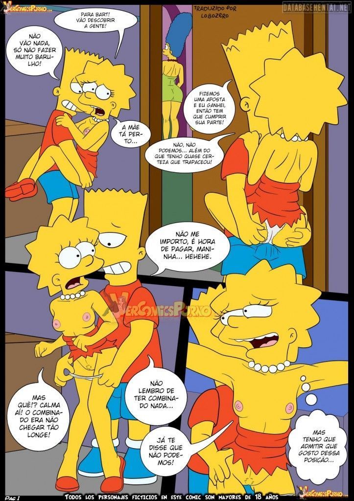 Bart cobrando aposta da irmã Lisa