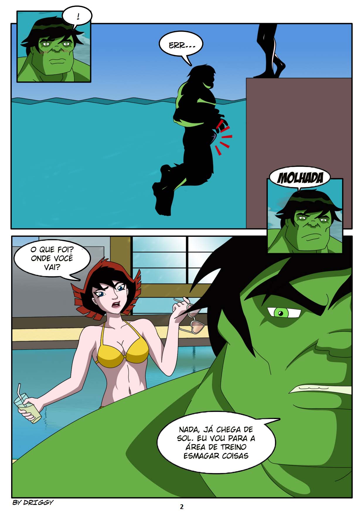 Vingadores HQ Pornô: Hulk fode Mulher Vespa