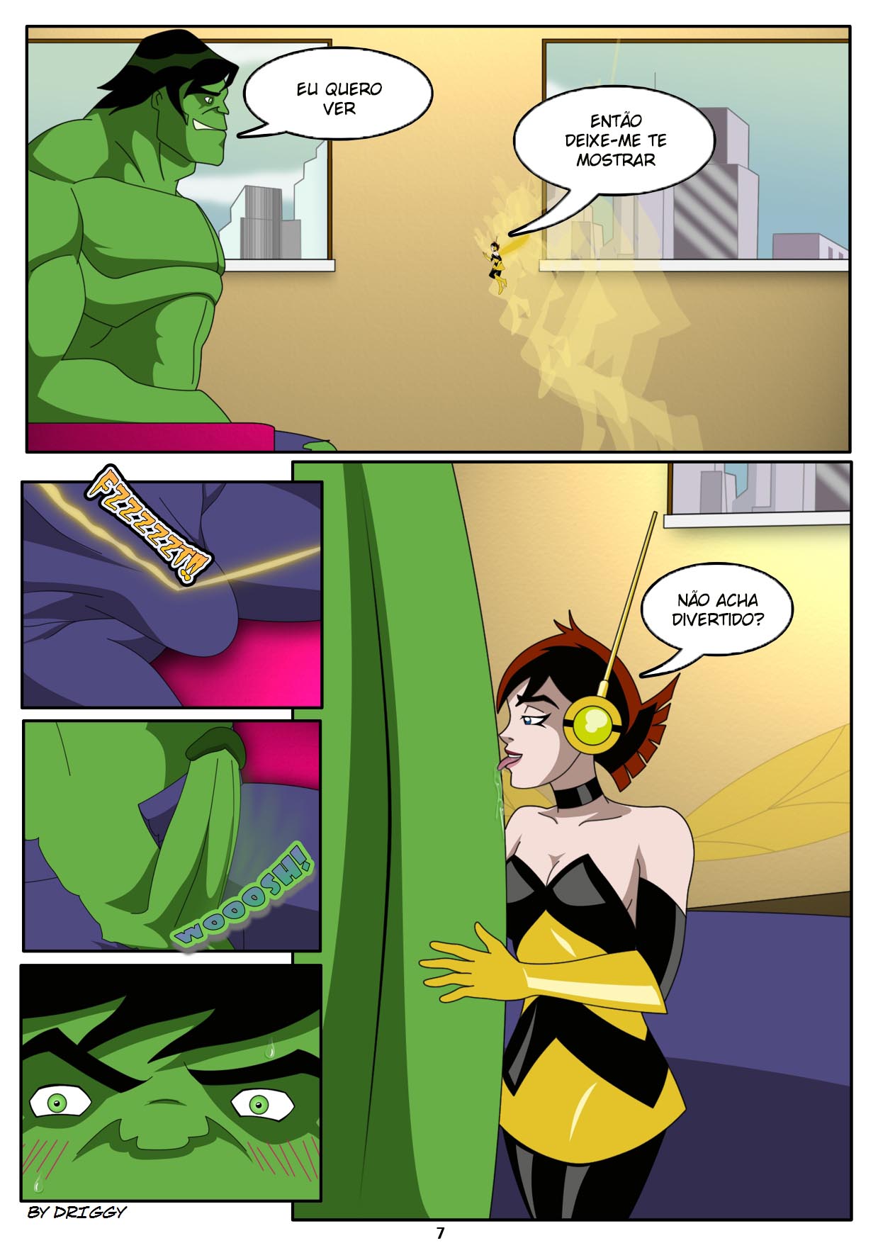 Vingadores HQ Pornô: Hulk fode Mulher Vespa