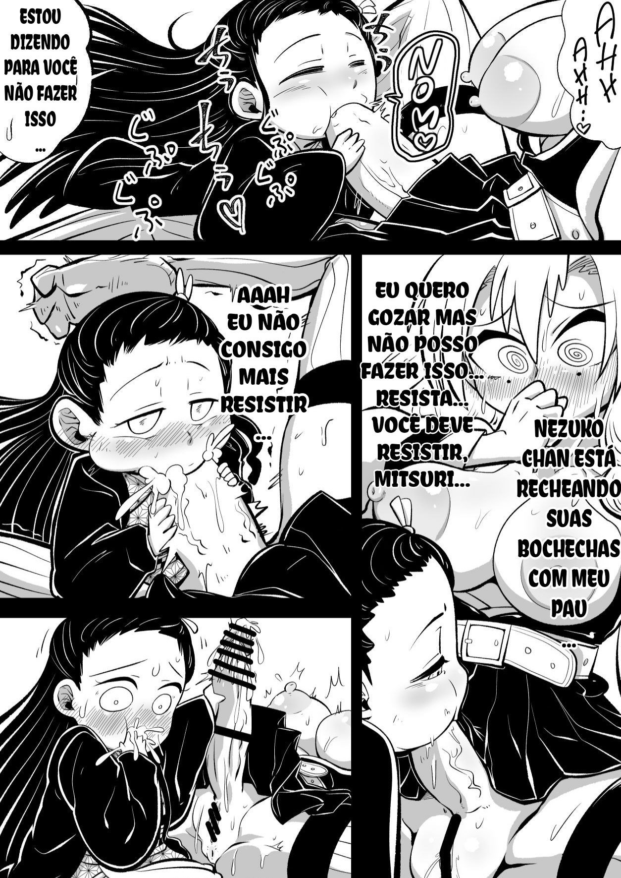 Futanari Kanroji vs Nezuko Kimetsu No Yaba Hentai - Foto 5