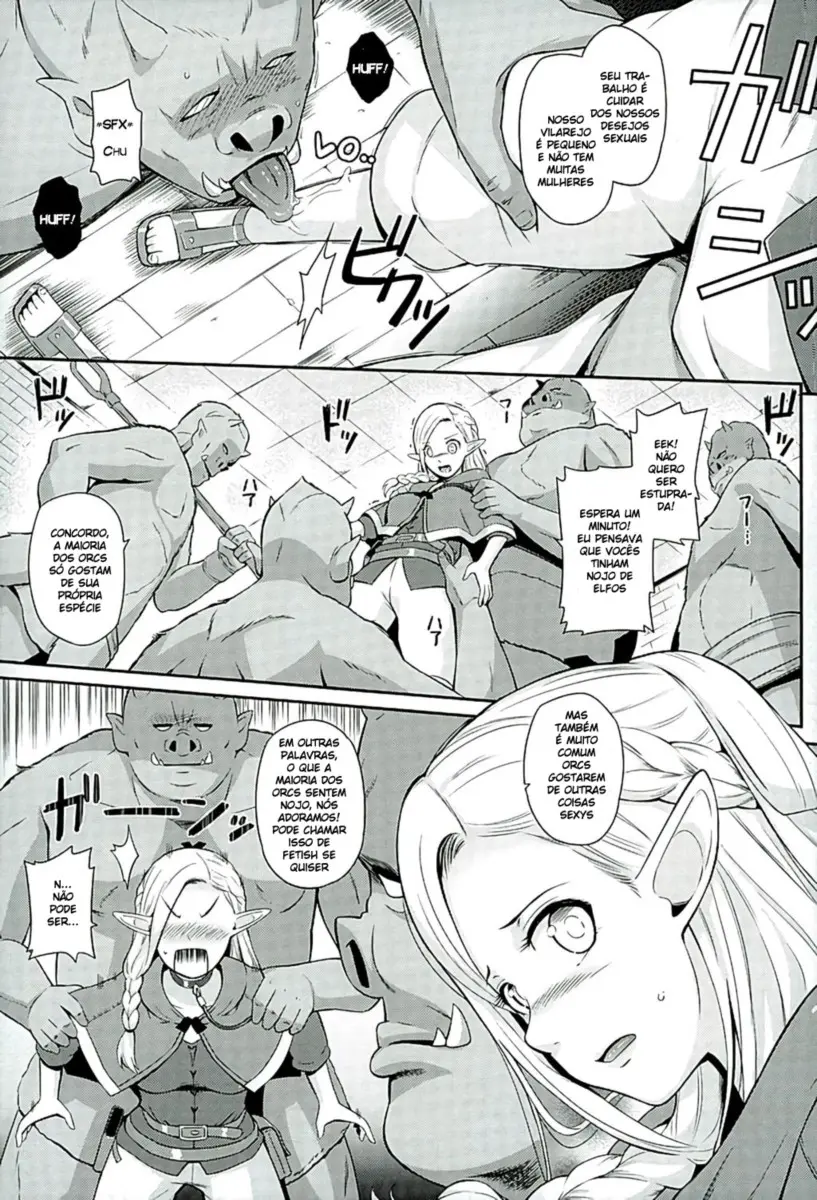 Hentai Dungeon Meshi: Marcille escrava dos Orcs - Foto 5